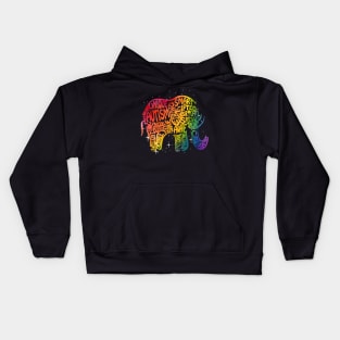 Unique Elephant Cute Autism Awareness Gift Kids Hoodie